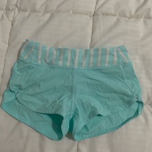 Light blue running shorts